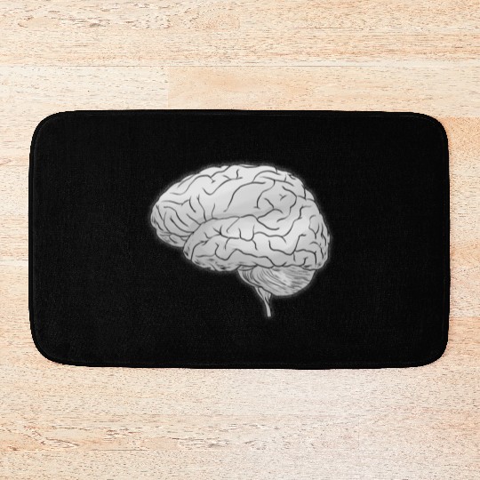 Human Anatomy Brain Bath Mats