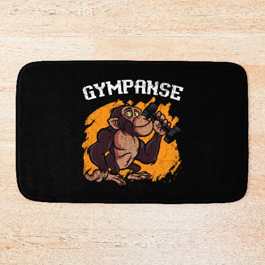 Gympanse Chimpanzee Monkey Animal Zookeeper Bath Mats