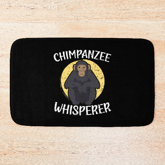 Chimpanzee Whisperer Monkey Animal Zookeeper Bath Mats