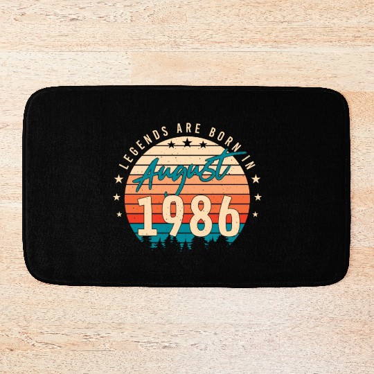 Born In 1986 In August Bath Mats