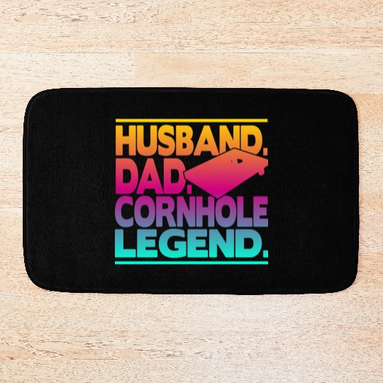 Husband Dad Cornhole Legend Classic Bath Mats