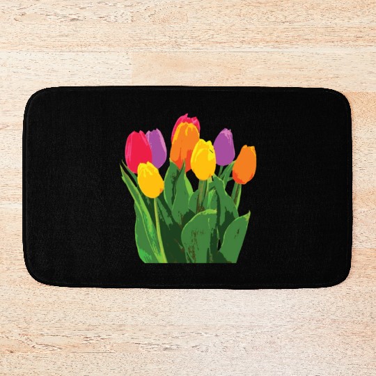 Tulip Garden Gardening Bath Mats
