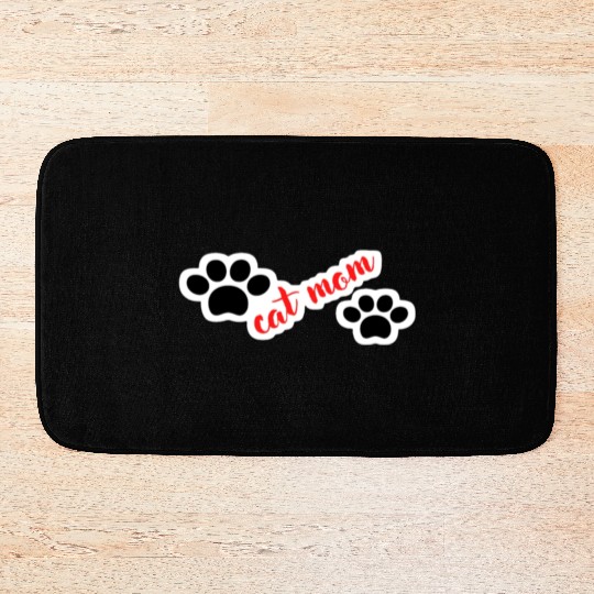Cat Mom Funny design Classic Bath Mats