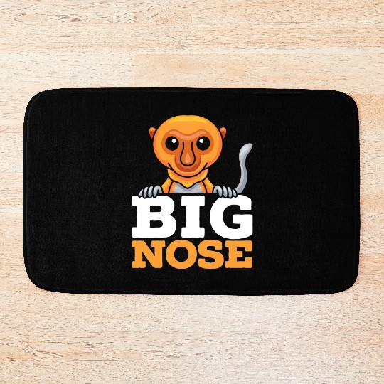 Big Nose Proboscis Monkey Ape Wildlife Zookeeper Bath Mats