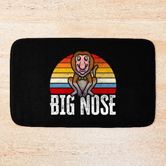 Big Nose Proboscis Monkey Ape Wildlife Zookeeper Bath Mats