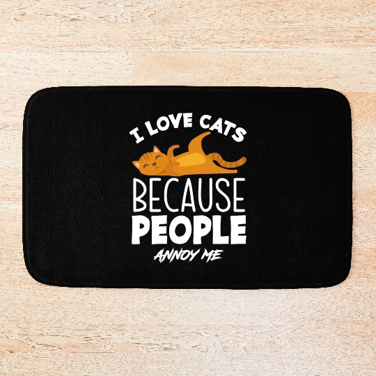 I Love Cats Bath Mats