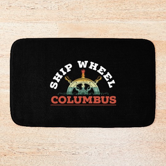 Ship Wheel Columbus Day Christopher Columbus Bath Mats