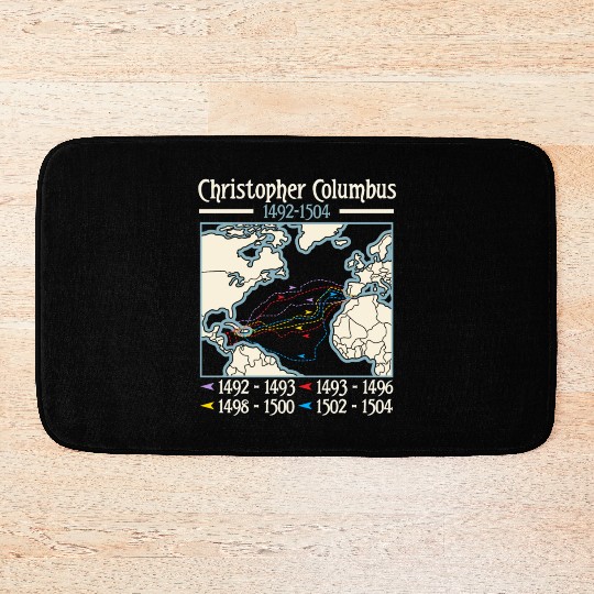 Christopher Columbus Day Italian American Bath Mats