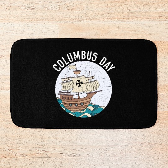 Columbus Day Christopher Columbus Italian American Bath Mats