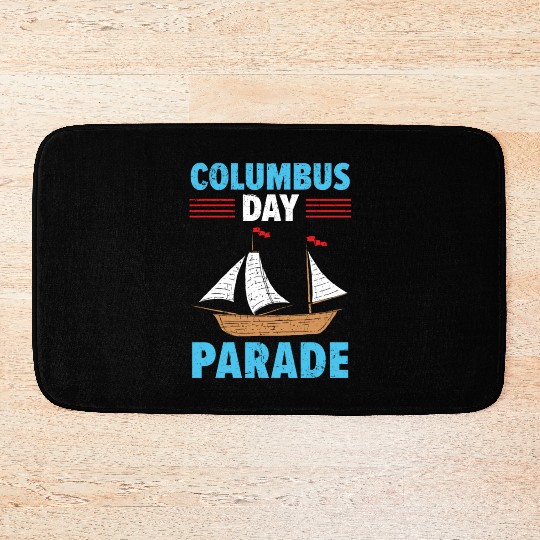 Columbus Day Parade Christopher Columbus Navigator Bath Mats