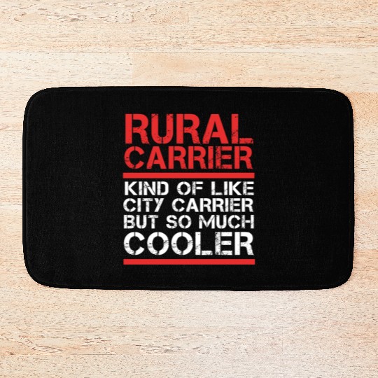 Funny Postal Worker Rural Carrier Bath Mats