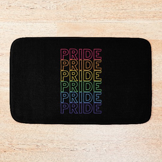 Lgbtq Gay Pride Month Rainbow Love Is Love Bath Mats