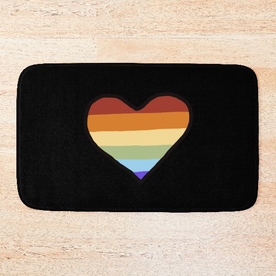 Lgbtq Gay Pride Month Rainbow Love Is Love Bath Mats