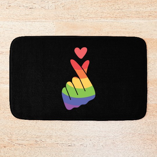 Lgbtq Gay Pride Month Rainbow Love Is Love Bath Mats