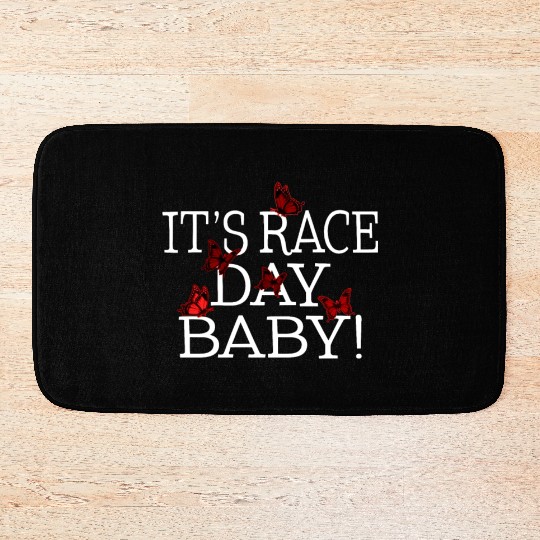 Racing Bath Mats, It's Race Day Baby Butterfly Bath Mats,