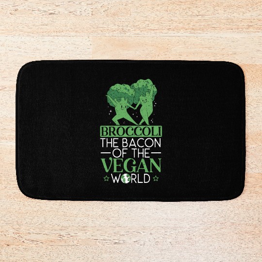 Broccoli The Bacon Of The Vegan World Broccoholic Bath Mats