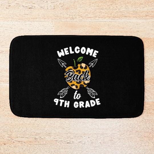 Welcome Back To 9th Grade Leopard Print Bath Mats