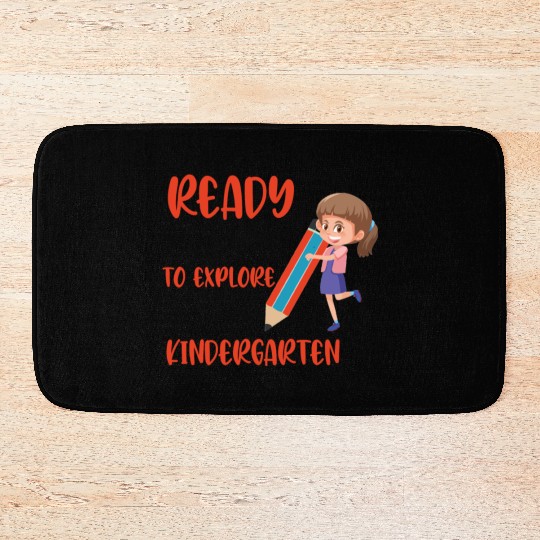 ready to explore kindergarten Bath Mats