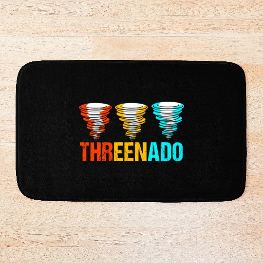 3rd Birthday Threenado Birthday Tornado Bath Mats