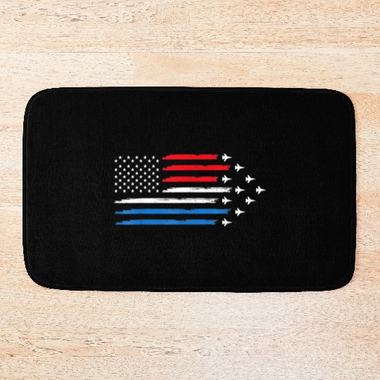 Air Force US Veterans 4th of July Bath Mats