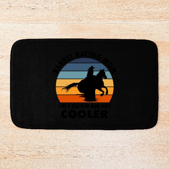 Barrel Racer Racing Horse Mom Mothers day Vintage Bath Mats