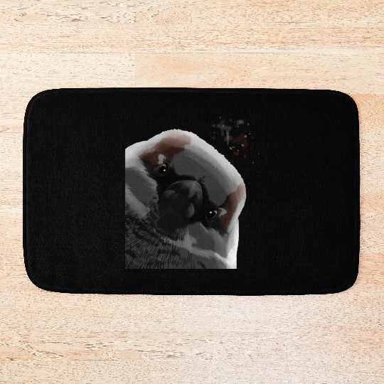 Funny Curious Bird Sparrow Bath Mats