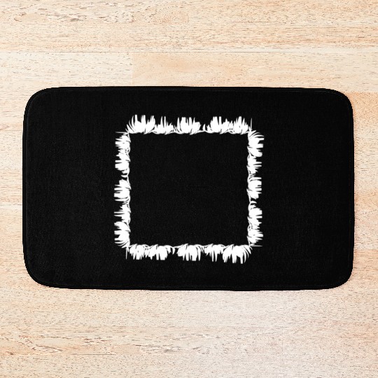 square frame grass Bath Mats