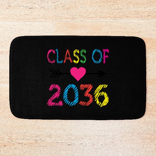 Class Of 2036 Pre-K Student Graduate Kids Teacher Bath Mats