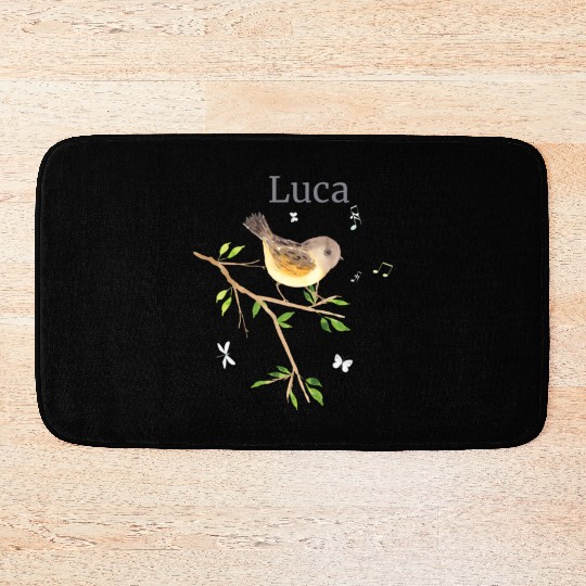 Forest Animal Bird Name Luca Bath Mats
