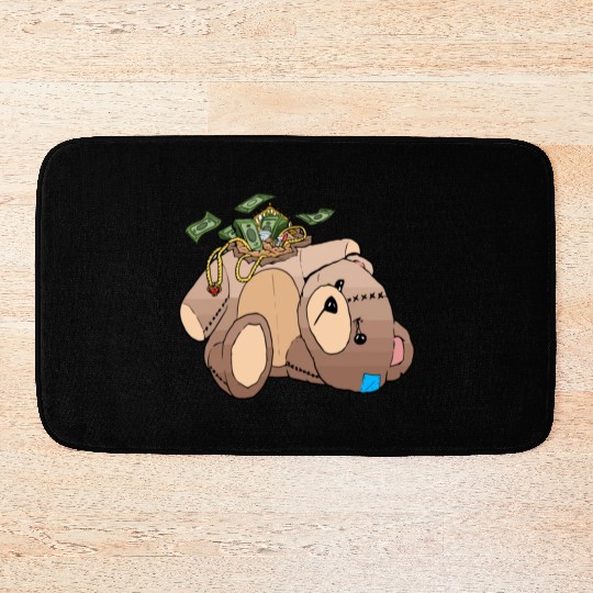 Money Teddy Bear Riches Bath Mats