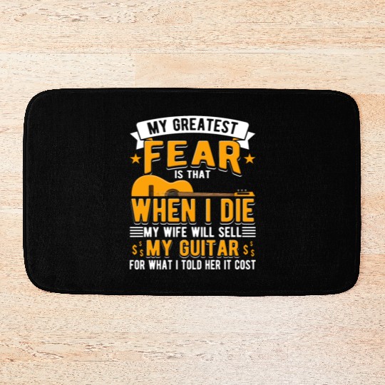 Guitar Guitarist Guitar Player Gift Bath Mats