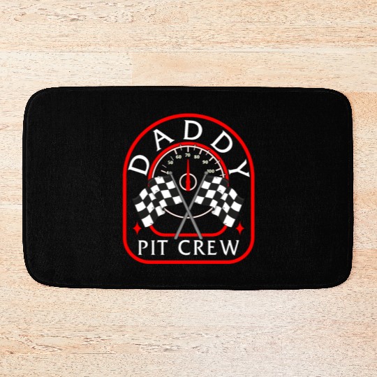 Daddy Pit Crew Bath Mats, Father's Day Gift Race Day