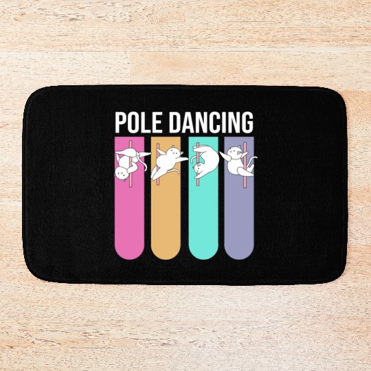 Cute Pole Dancing For Women Pole Dancing Cat Bath Mats