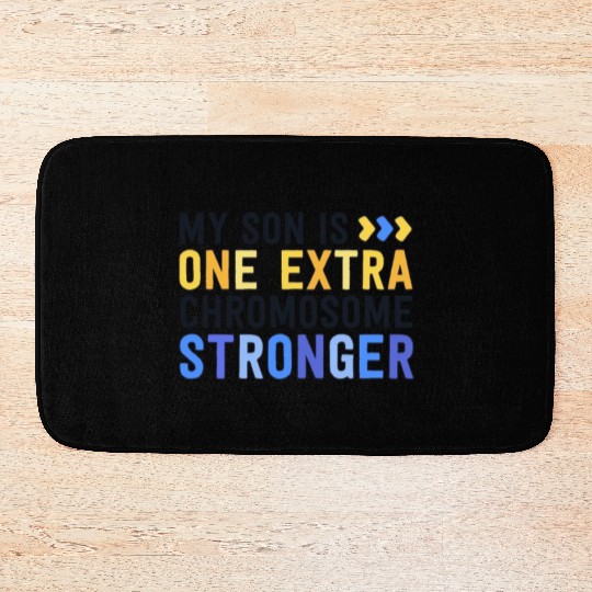 Family Down Syndrome Awareness My Son One Extra Bath Mats