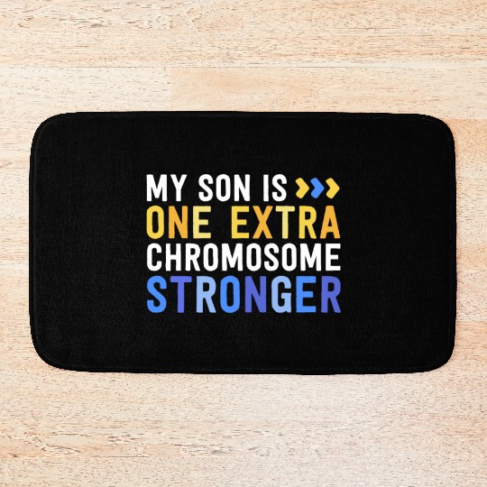 Family Down Syndrome Awareness My Son One Extra Bath Mats