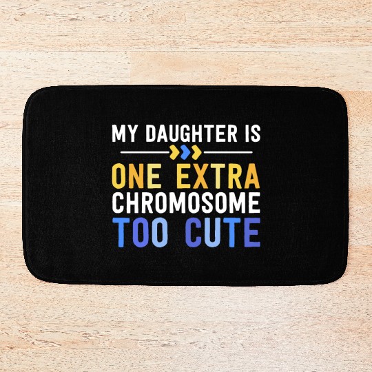 Family Down Syndrome Awareness for Dad Mom Extra Bath Mats