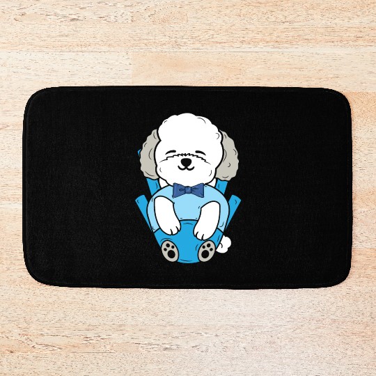 Bichon Frise Dog Lover Dog Breeder Puppy Paw Love Bath Mats