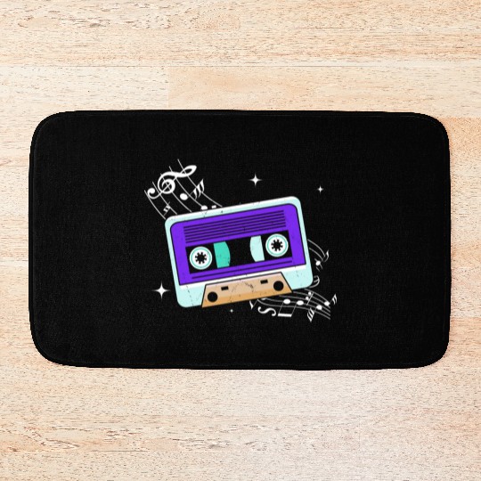 Old School Cassette Mixtape Music Lover Bath Mats