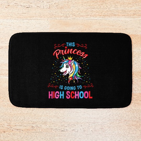This Princess Is Going To High School Girl Bath Mats