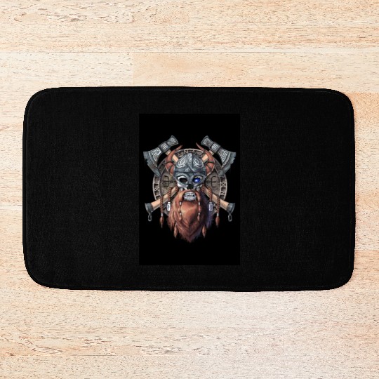 Viking Warrior Skull Bath Mats