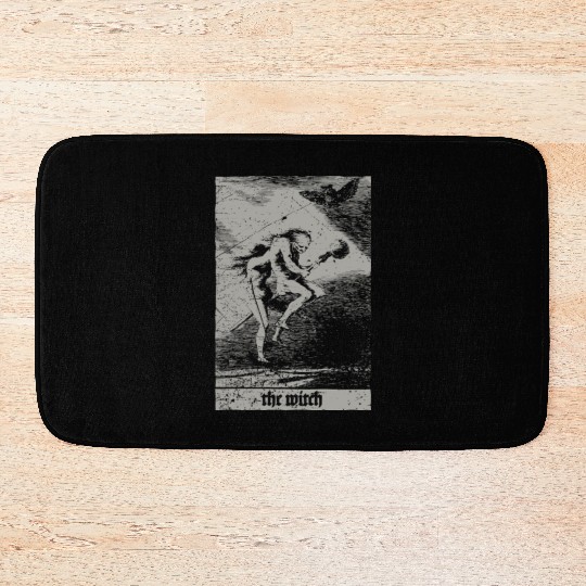Vintage Occult The Witch Tarot Card Satanic Bath Mats