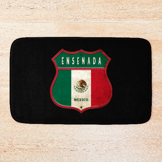 Ensenada Mexico crest design Bath Mats