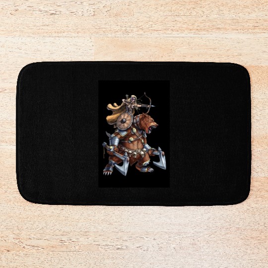 Norse Bear Viking Warrior Bath Mats