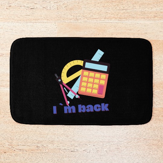 Back to school day Funny Bath Mats
