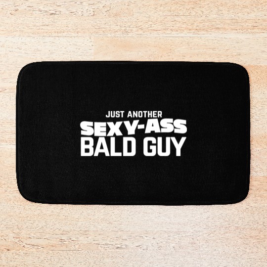 Sexy Bald Guy Men Father's Day Gift Idea Bath Mats