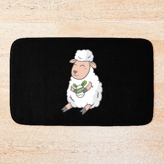 Cute Easter Egg Happy Animal Sheep Gift Bath Mats