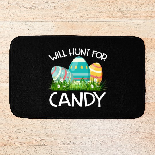 Will Hunt For Candy Funny Easter Gift Bath Mats