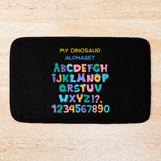 MY DINO ALPHABET NUMBERS PRESCHOOL KINDERGARTEN Bath Mats