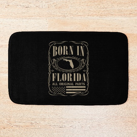 Vintage America US States Born Florida Bath Mats