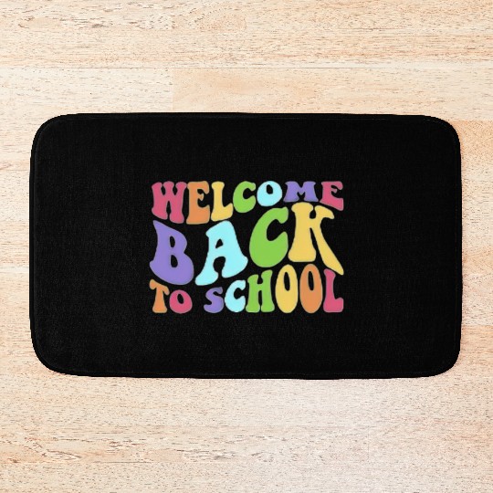 Colorful Welcome Back to School Student Teacher Bath Mats